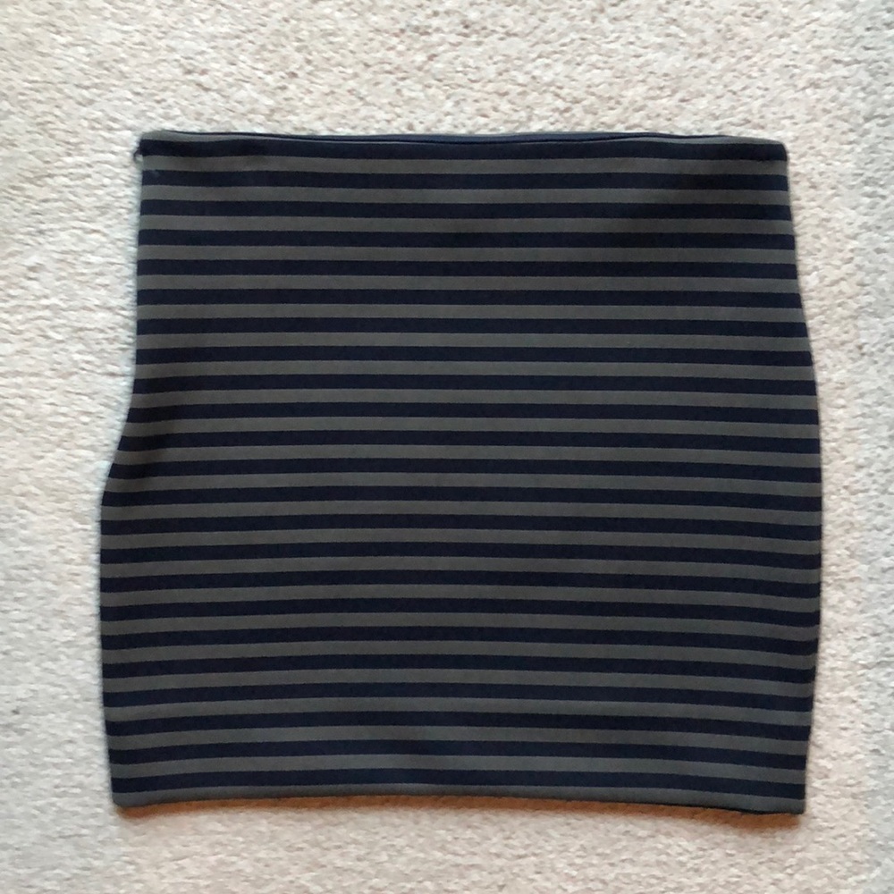 Aqua grey and blue mini skirt